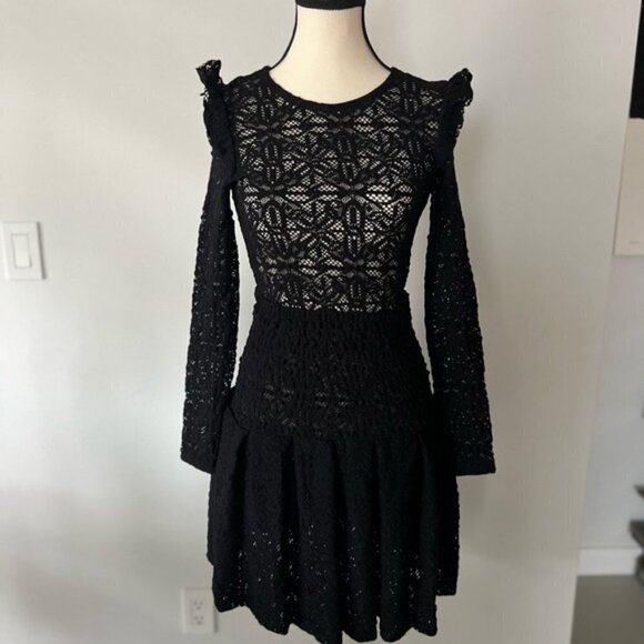 Maje Black Lace Dress - Picture 1 of 16